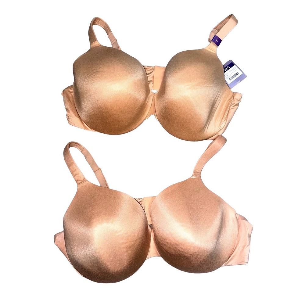 Catherines Intimates 54C and 52C Tan Full Coverage Smooth Underwire Bra Set of 2